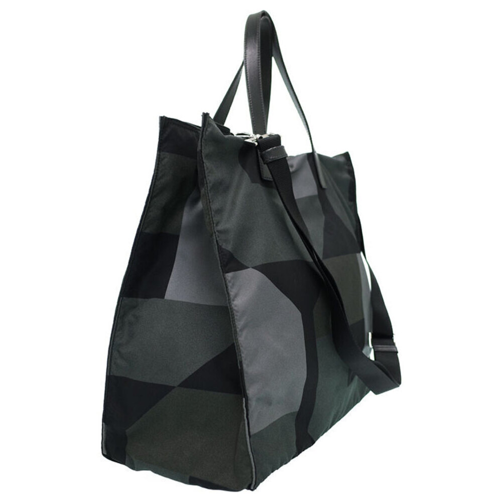 Prada Tote Shoulder Bag slate gray Camouflage saffiano leather - Picture 2 of 9